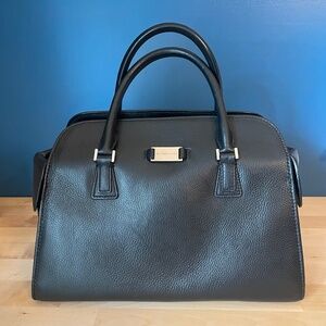 Michael Kors black leather handbag